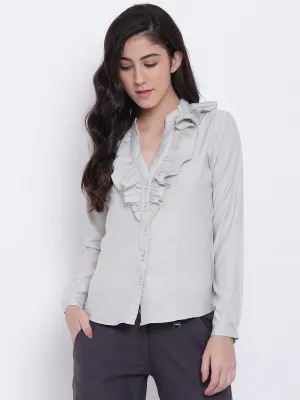 Women Grey Casual Tops