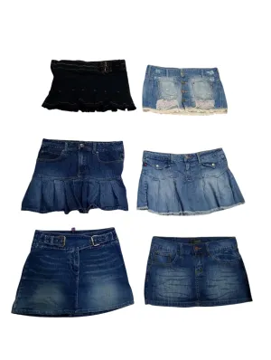 Y2k bestseller denim mini skirts - 16 pcs