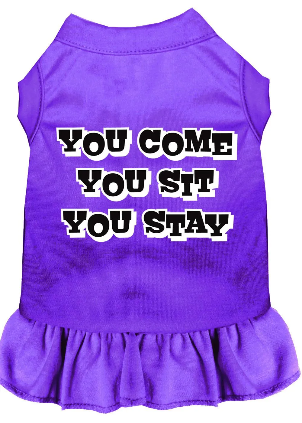 You Come, You Sit, You Stay Screen Print Dress Purple Xxl (18)