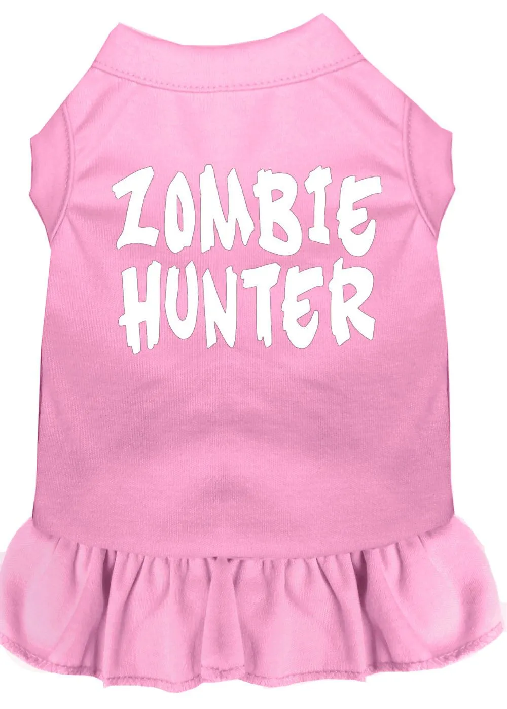 Zombie Hunter Screen Print Dress Light Pink Xxxl (20)