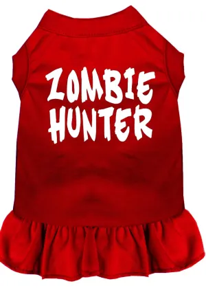 Zombie Hunter Screen Print Dress Red Xs (8)